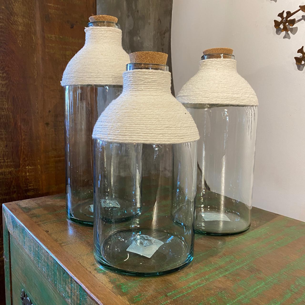 Garrafões de Vidro e Sisal