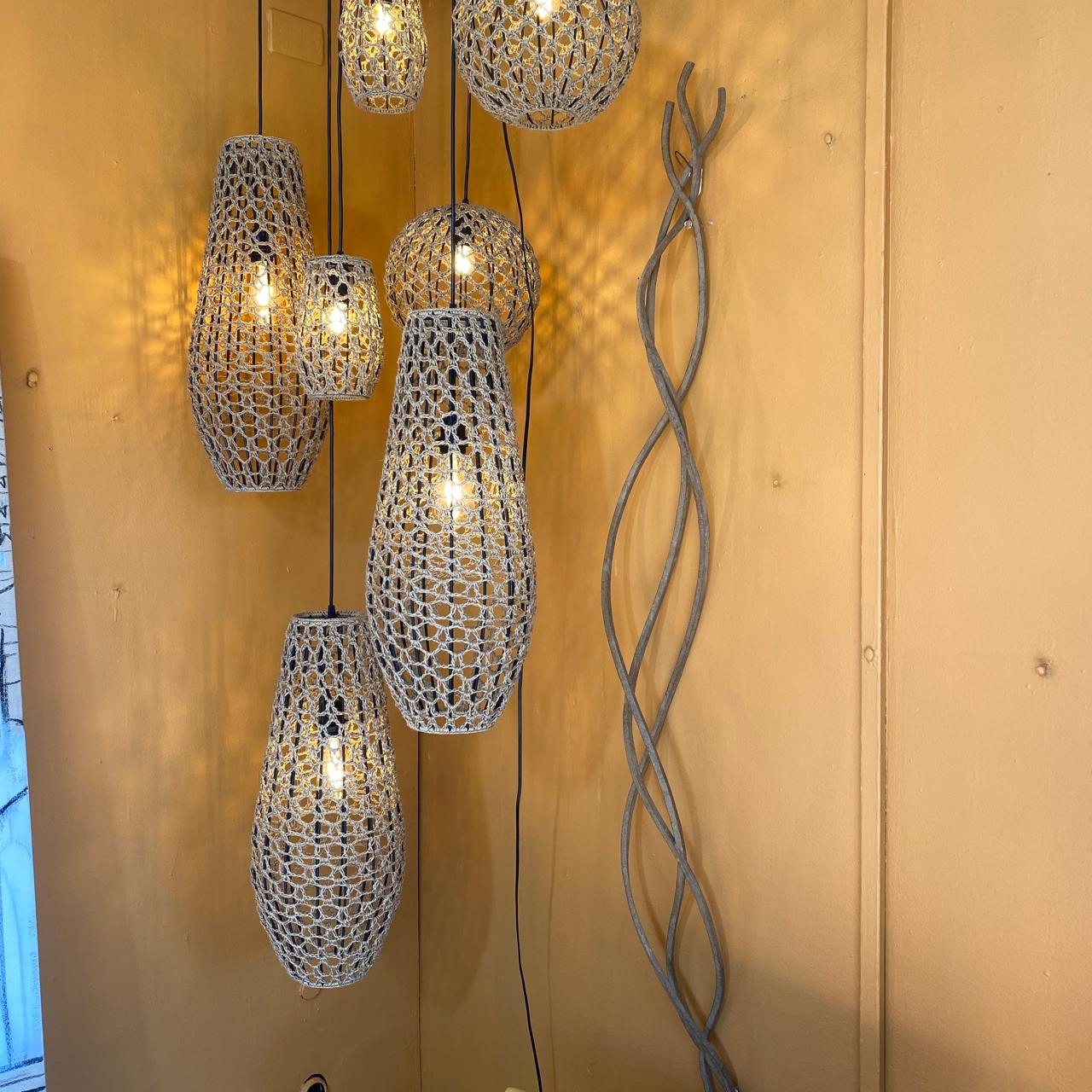 Luminárias Pendentes em Crochê